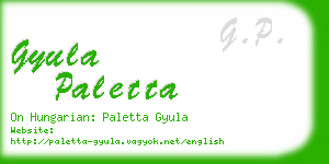 gyula paletta business card